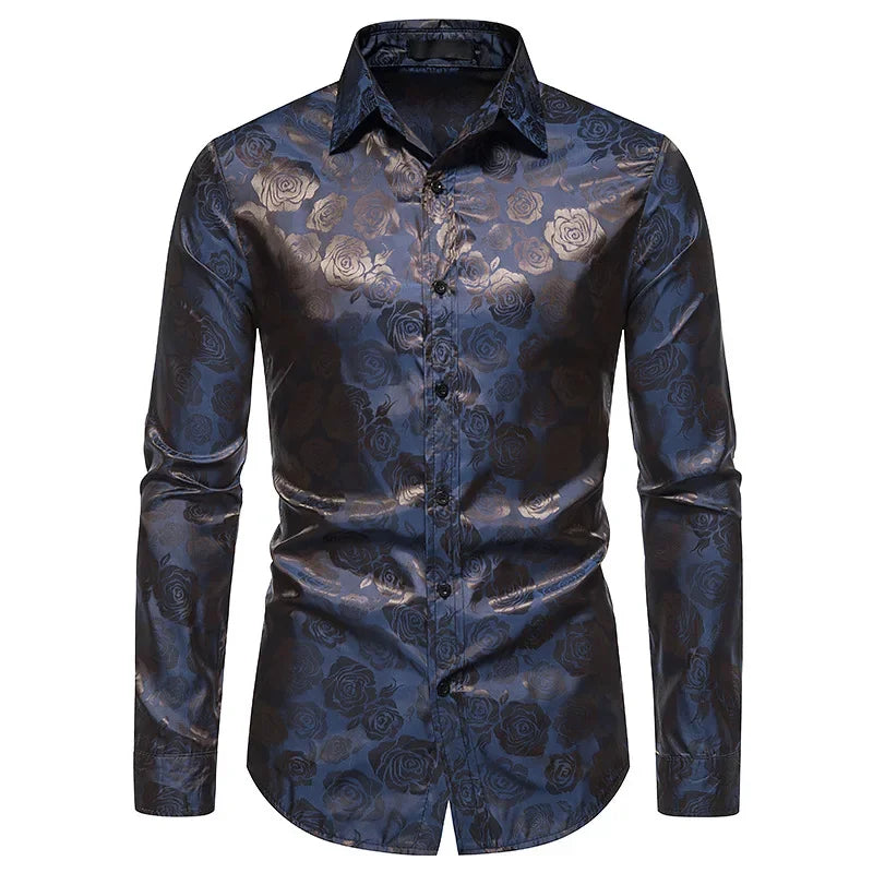 Rose Print Men’s Shirt - OLM Store