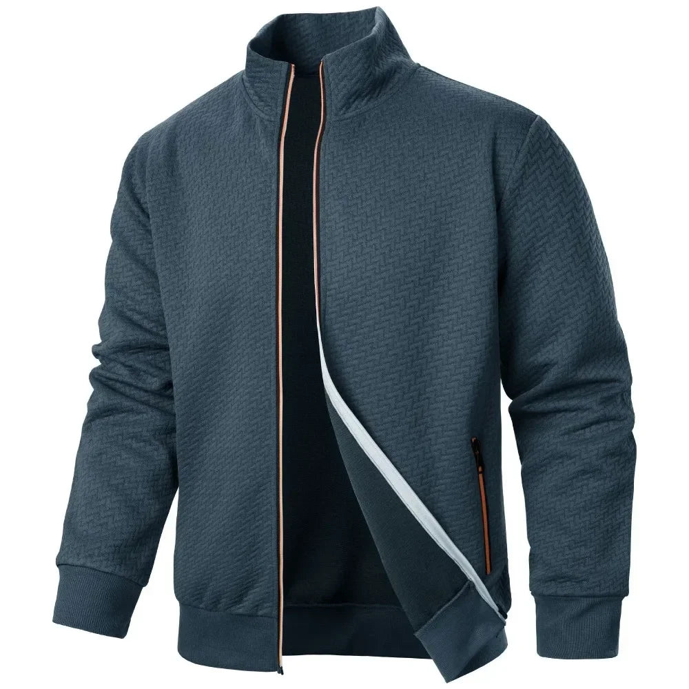 Elevate Your Style with Our Premium Men's Zipper Cardigan Jacket
