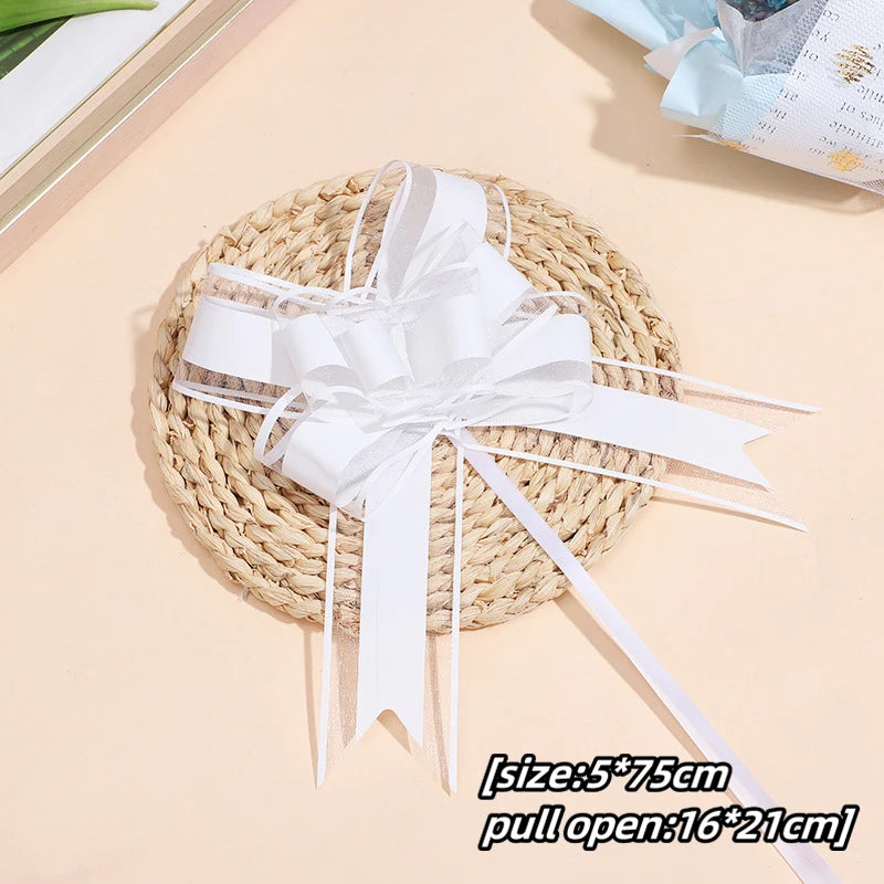 Transform Your Gifts with Large Pull Bow Ribbons – 5-50 Pieces for Beautiful Presentation