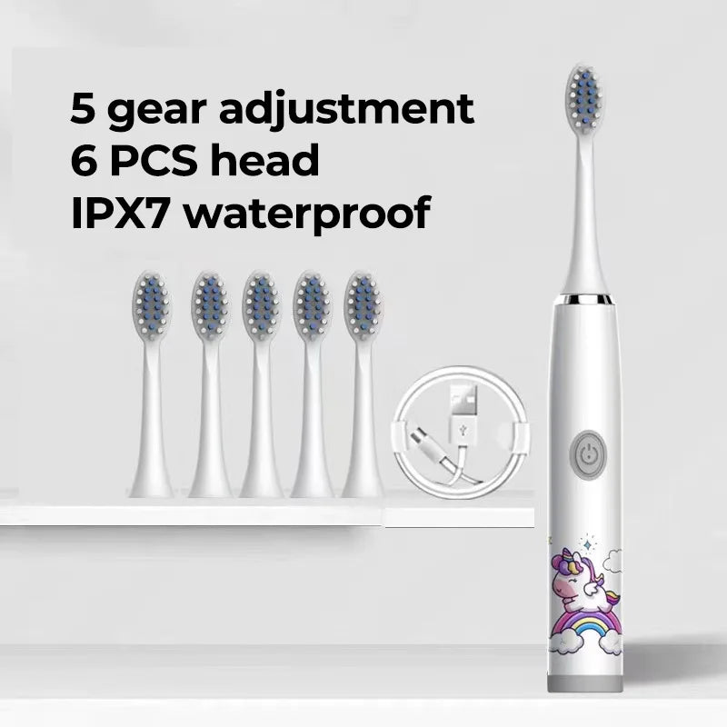Children's Waterproof Rechargeable Sonic Toothbrush - OLM Store
