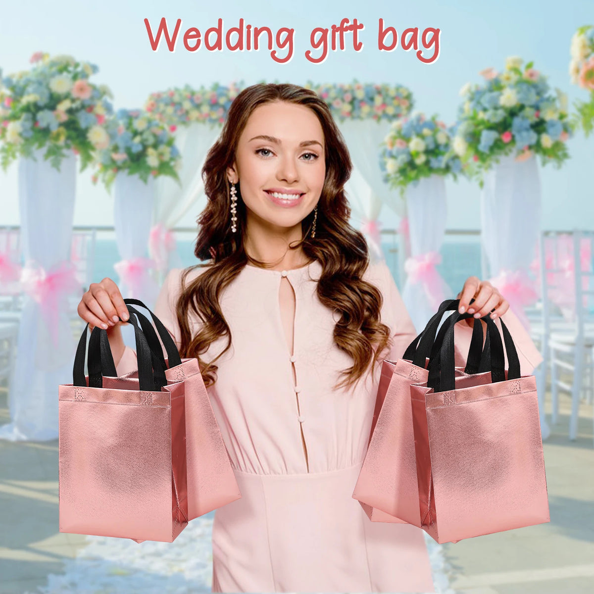 Reusable Gift Bags for Events – 20pcs Aluminized Non‑Woven Tote Bags Perfect for Any Occasion
