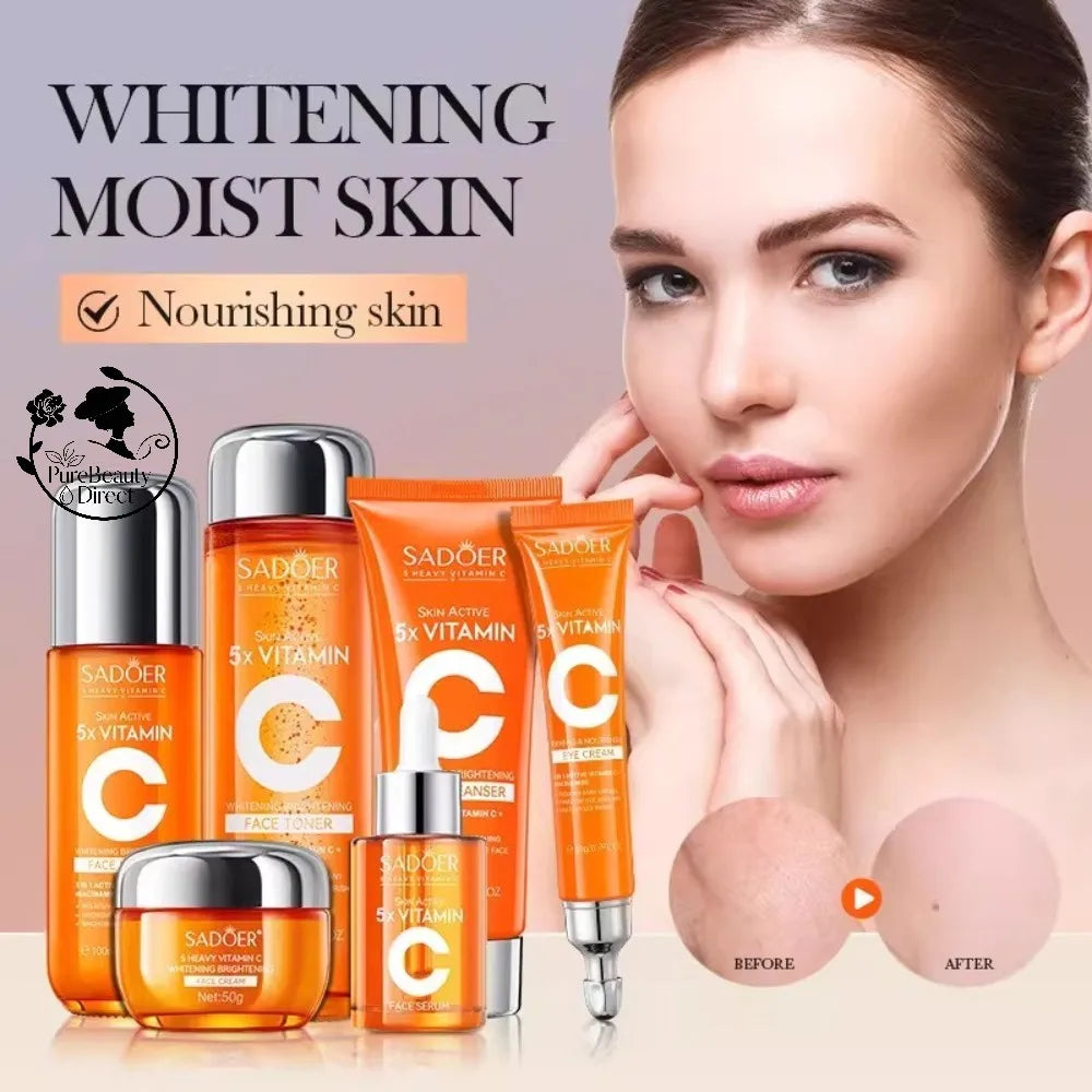 Illuminate Your Skin with the Vitamin C Brightening Essence Set – Your Ultimate Dark Spot Corrector, Pore Minimizer & Skin Tone Perfector