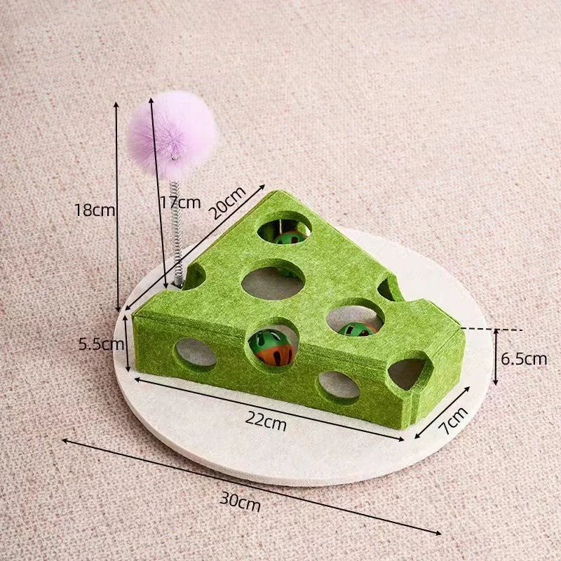 Interactive Cat Puzzle Toy – Fun Felt Maze with Bell Ball for Engaging Playtime