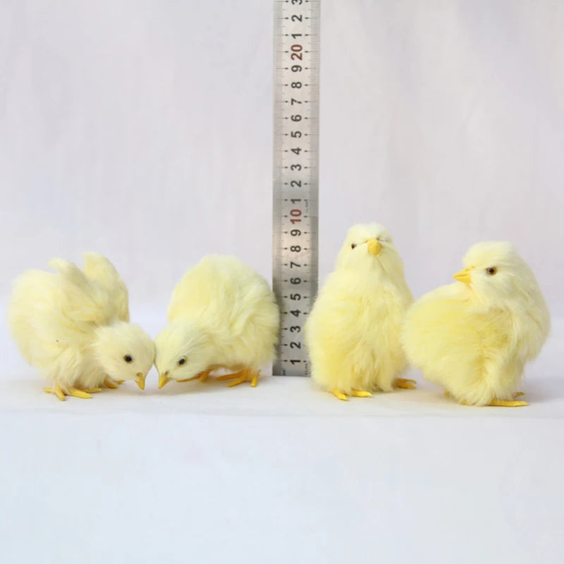 Charming Realistic Plush Baby Chick Decorations – 5-Piece Set for Your Spring Decor