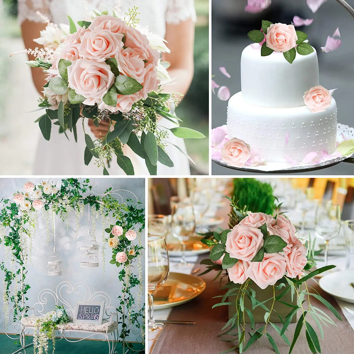 Transform Your Celebrations with Real Looking Artificial Roses - 25pcs Soft Foam Flower Heads