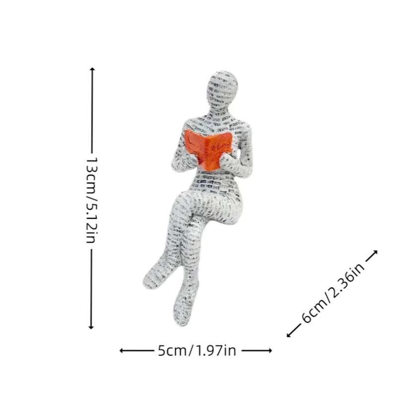 Reading Woman Thinker Statue – Elevate Your Home & Office Decor with Creative Paper Pulp Art