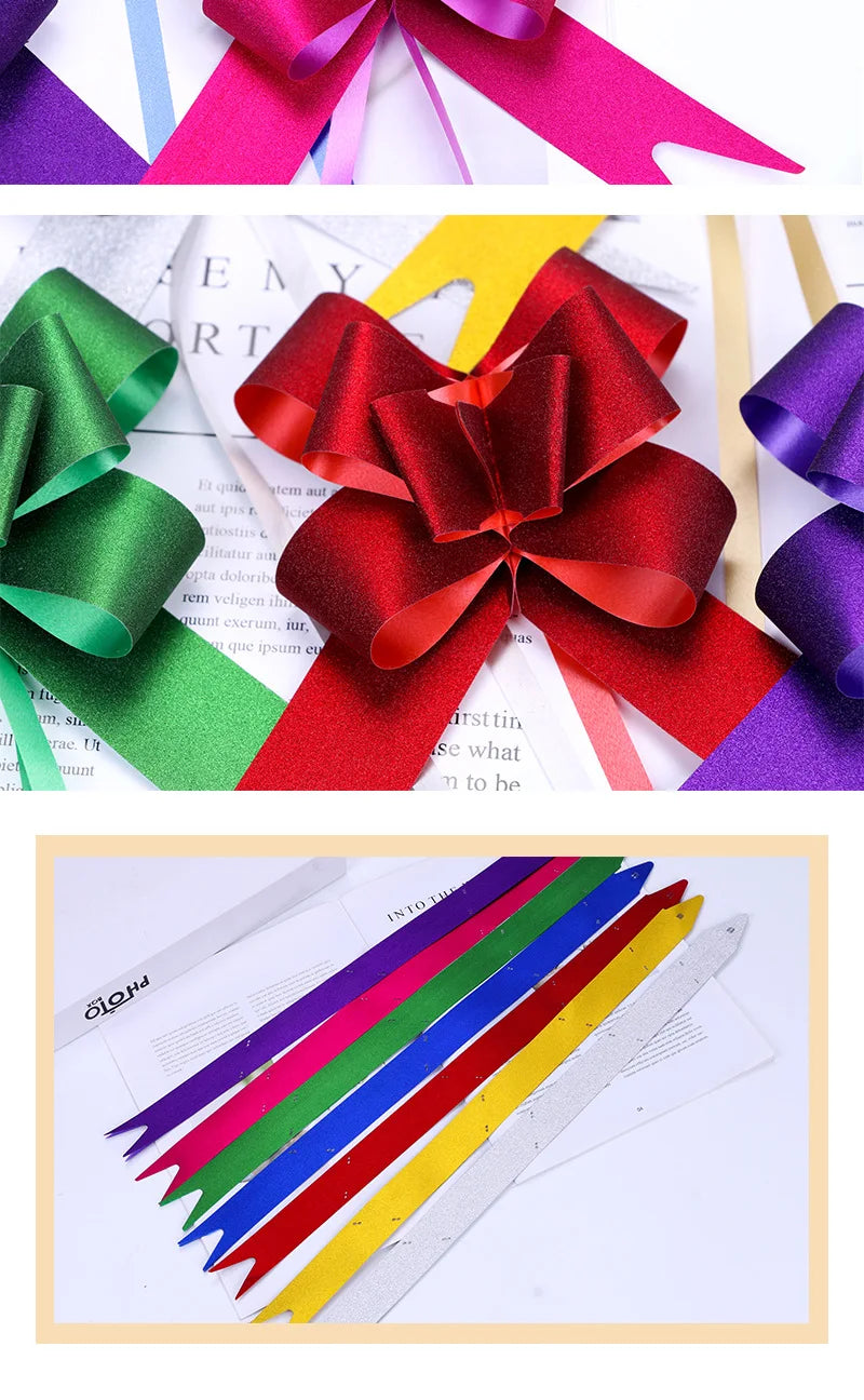Transform Your Gifts with Large Pull Bow Ribbons – 5-50 Pieces for Beautiful Presentation