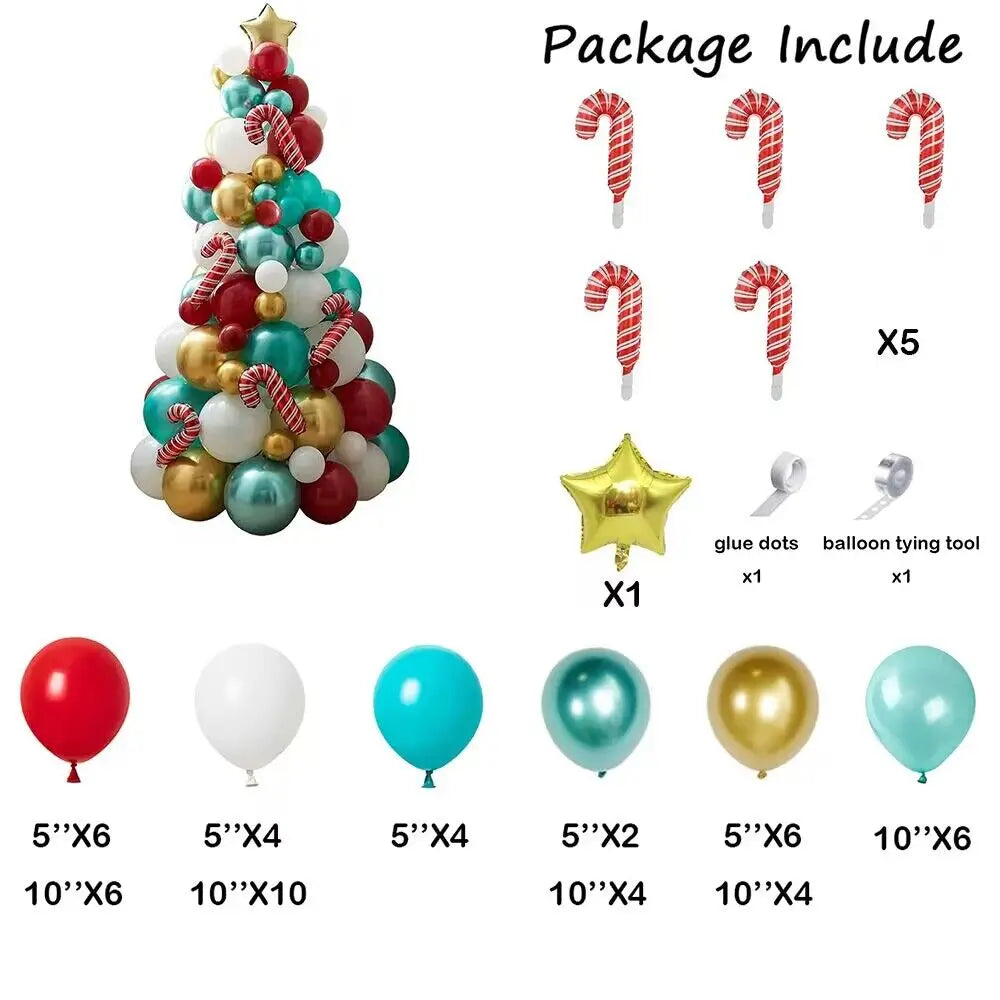 Red Green Celebration Balloons Garland Arch Kit - OLM Store