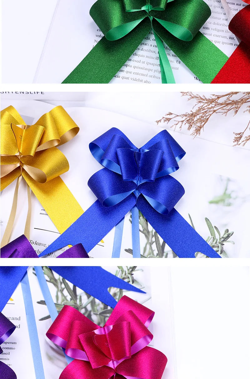 Transform Your Gifts with Large Pull Bow Ribbons – 5-50 Pieces for Beautiful Presentation