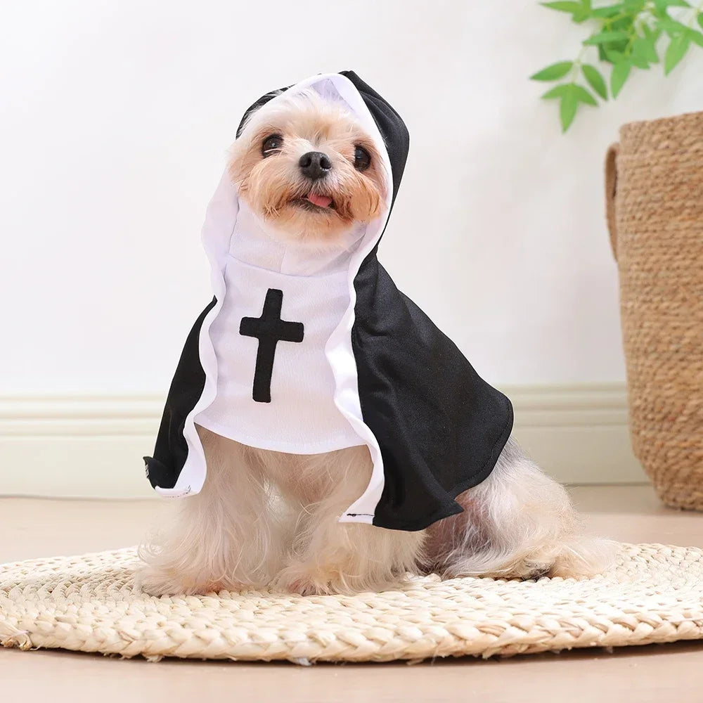 Hilarious Halloween Pet Nun Costume: Dress Your Cat or Dog as a Holy Spokespet!