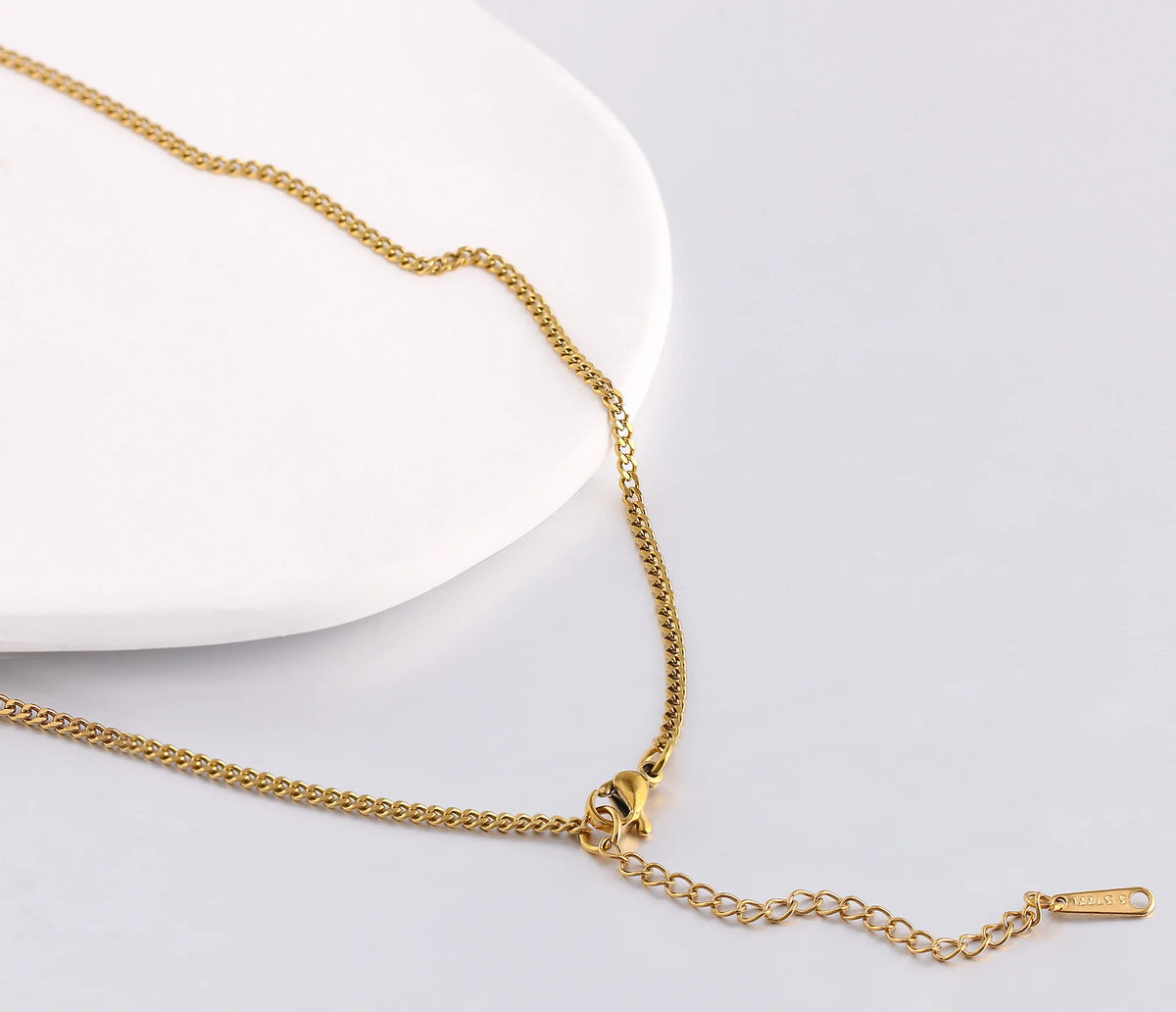 5‑Piece Stainless Steel Chain Necklace Set – Bead, Rope, Cuban, Paperclip & Snake Link Chains for Women, 18K Gold & Steel DIY Jewelry