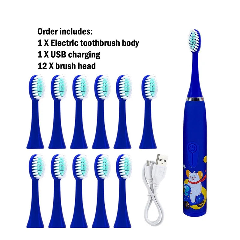 Children's Waterproof Rechargeable Sonic Toothbrush - OLM Store