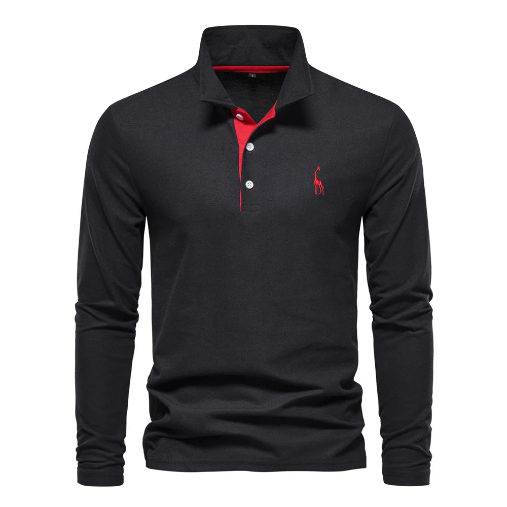 Men’s Deer Embroidery Polo Shirt - OLM Store
