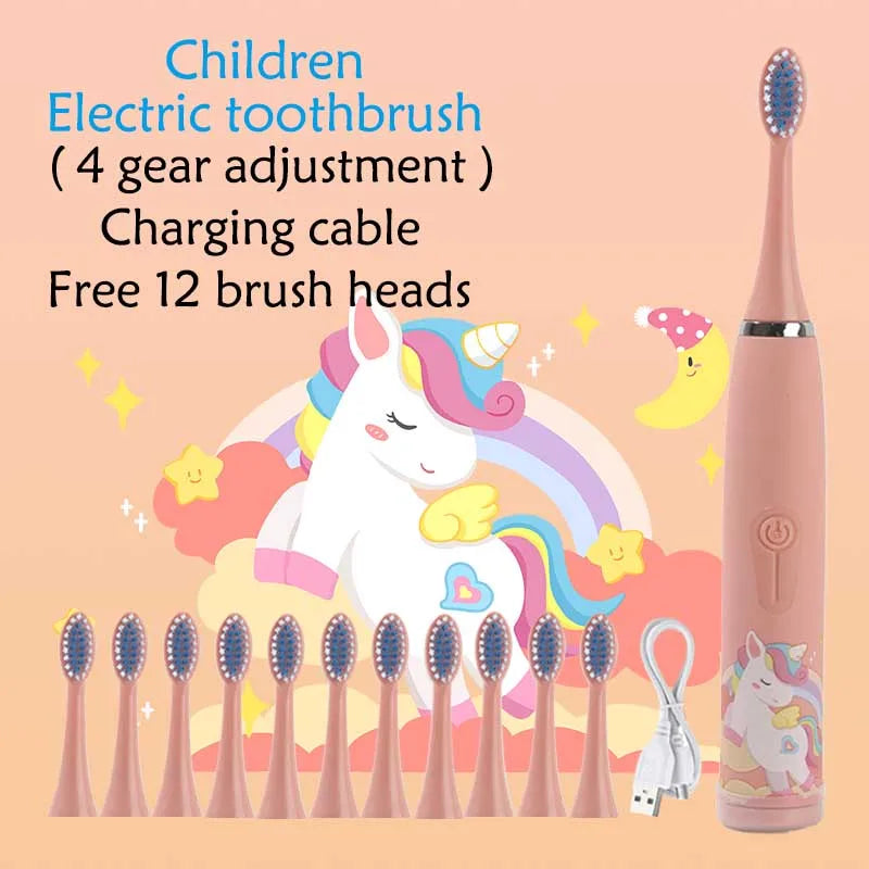 Children's Waterproof Rechargeable Sonic Toothbrush - OLM Store