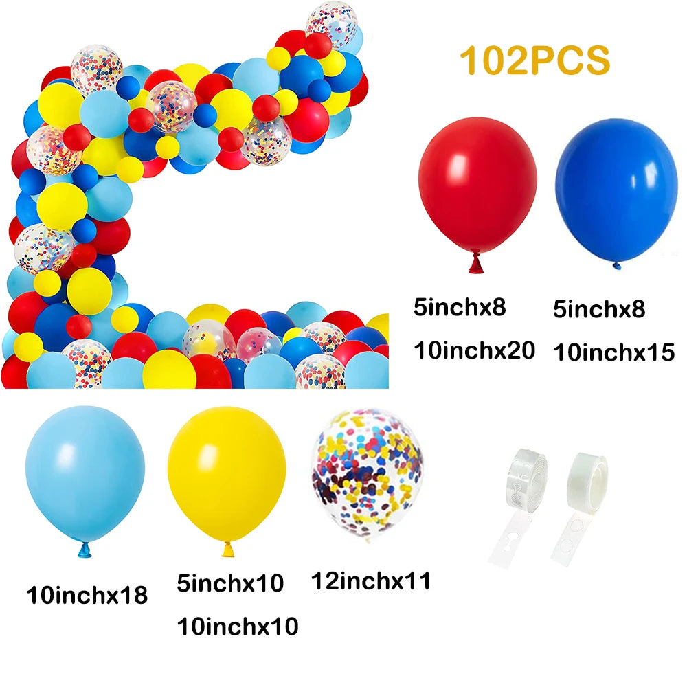 Red Green Celebration Balloons Garland Arch Kit - OLM Store