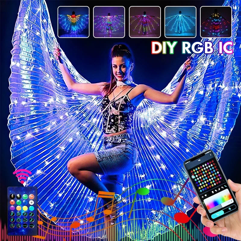 Experience the Magic of RGB LED Belly Dance Wings for Unforgettable Performances