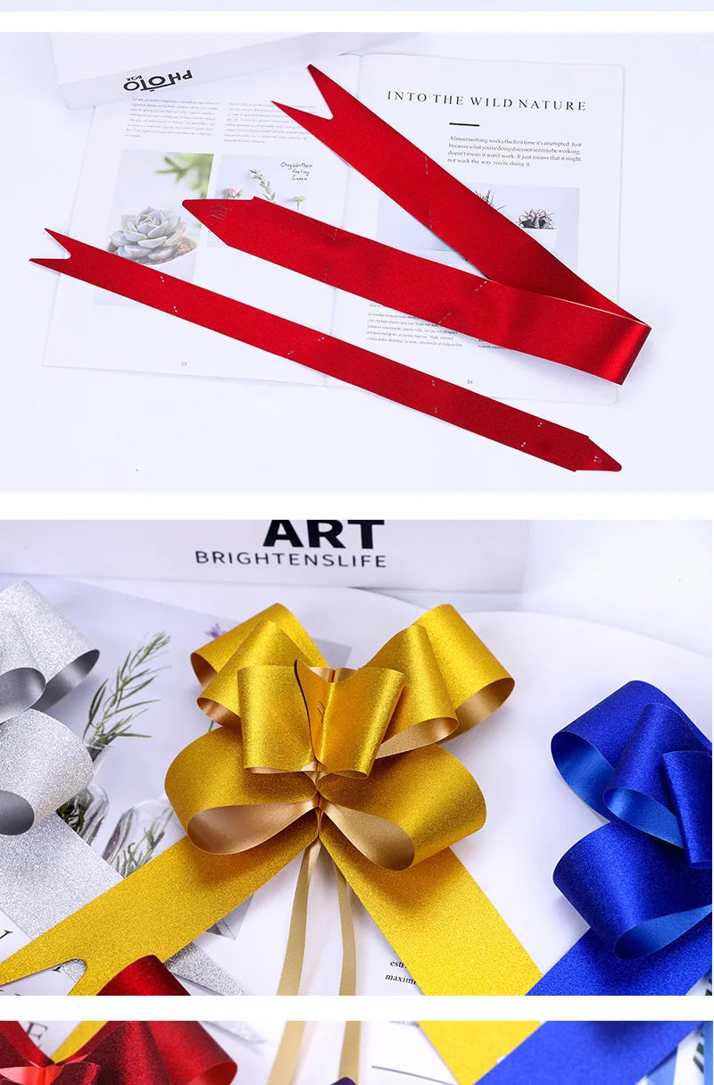 Transform Your Gifts with Large Pull Bow Ribbons – 5-50 Pieces for Beautiful Presentation