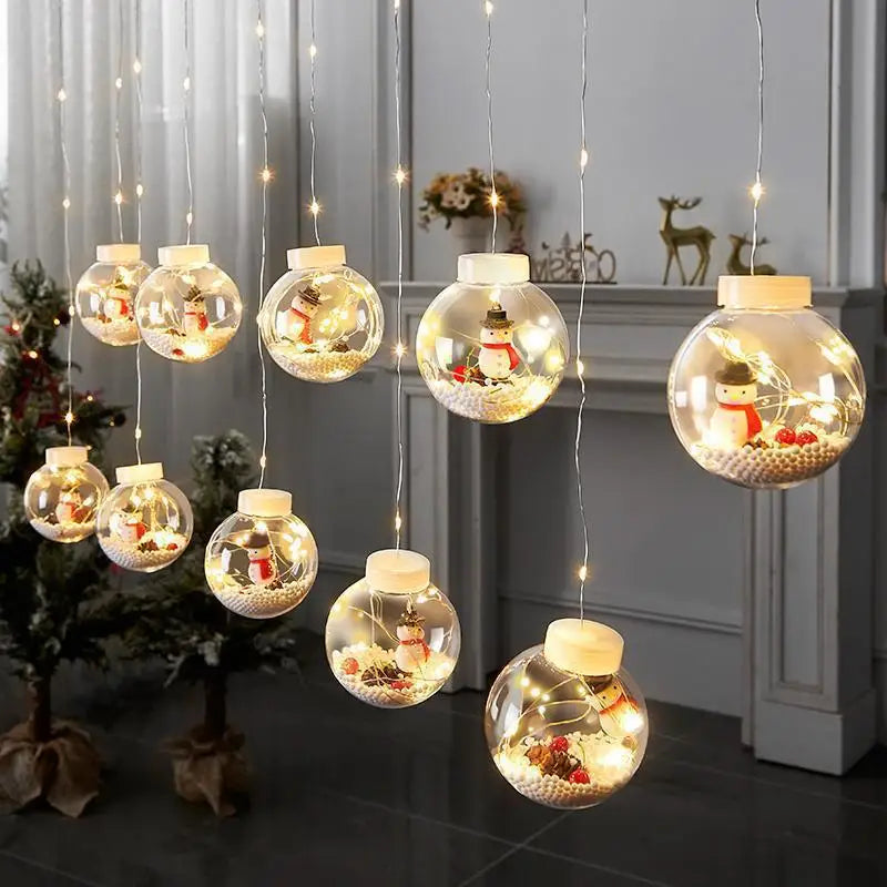 Illuminate Your Home with Enchanting Christmas Fairy Lights: Wish Ball LED Curtain Lights for the Holidays