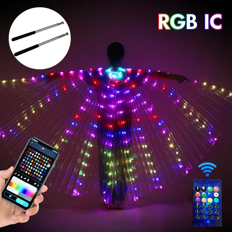 Experience the Magic of RGB LED Belly Dance Wings for Unforgettable Performances