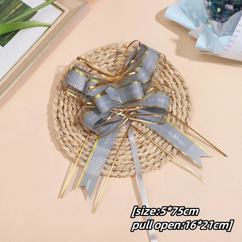 Transform Your Gifts with Large Pull Bow Ribbons – 5-50 Pieces for Beautiful Presentation