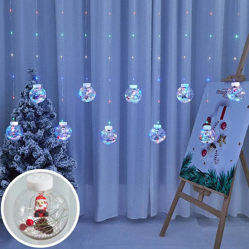 Illuminate Your Home with Enchanting Christmas Fairy Lights: Wish Ball LED Curtain Lights for the Holidays