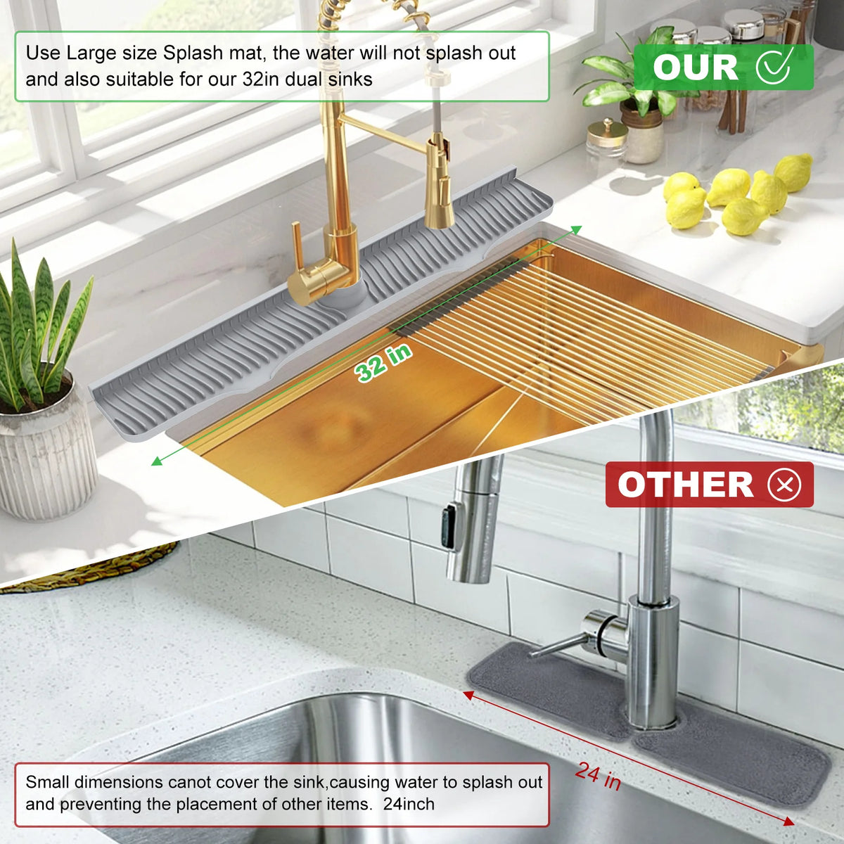 Silicone Sink Faucet Splash Guard - OLM Store