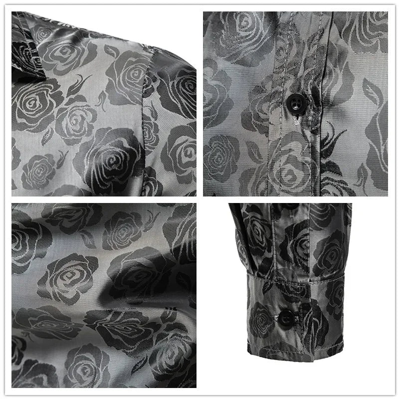 Rose Print Men’s Shirt - OLM Store