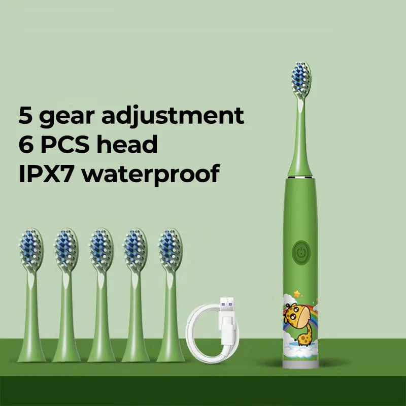 Children's Waterproof Rechargeable Sonic Toothbrush - OLM Store