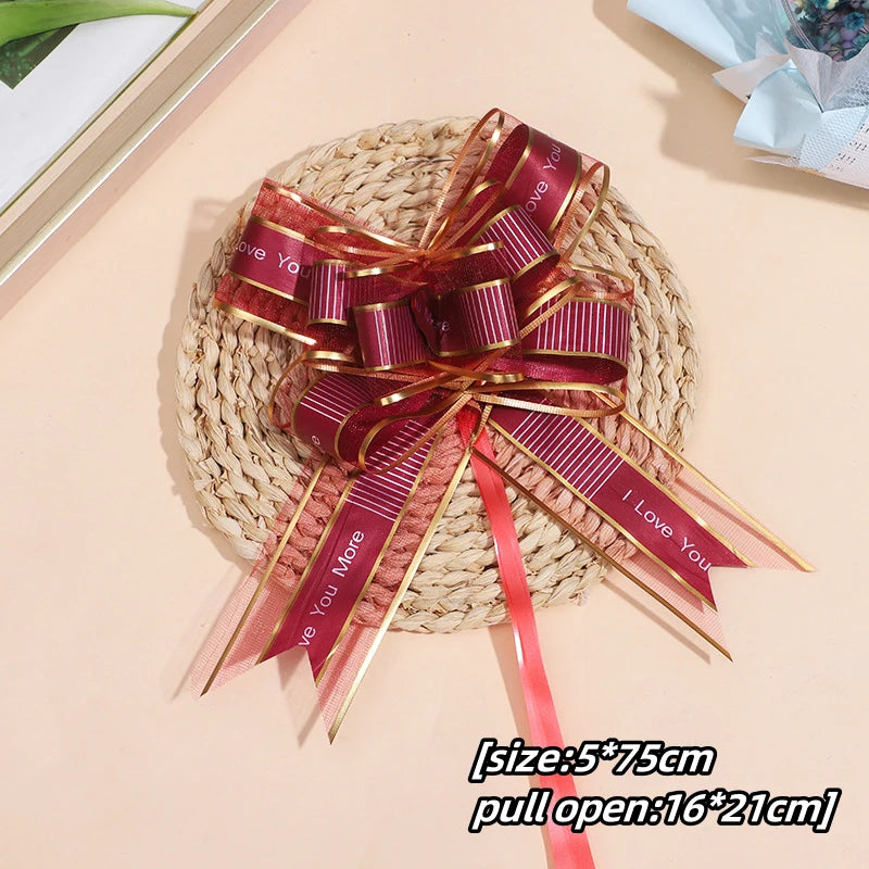 Transform Your Gifts with Large Pull Bow Ribbons – 5-50 Pieces for Beautiful Presentation