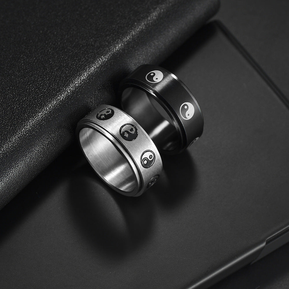 Unisex Stainless Steel Spinner Ring