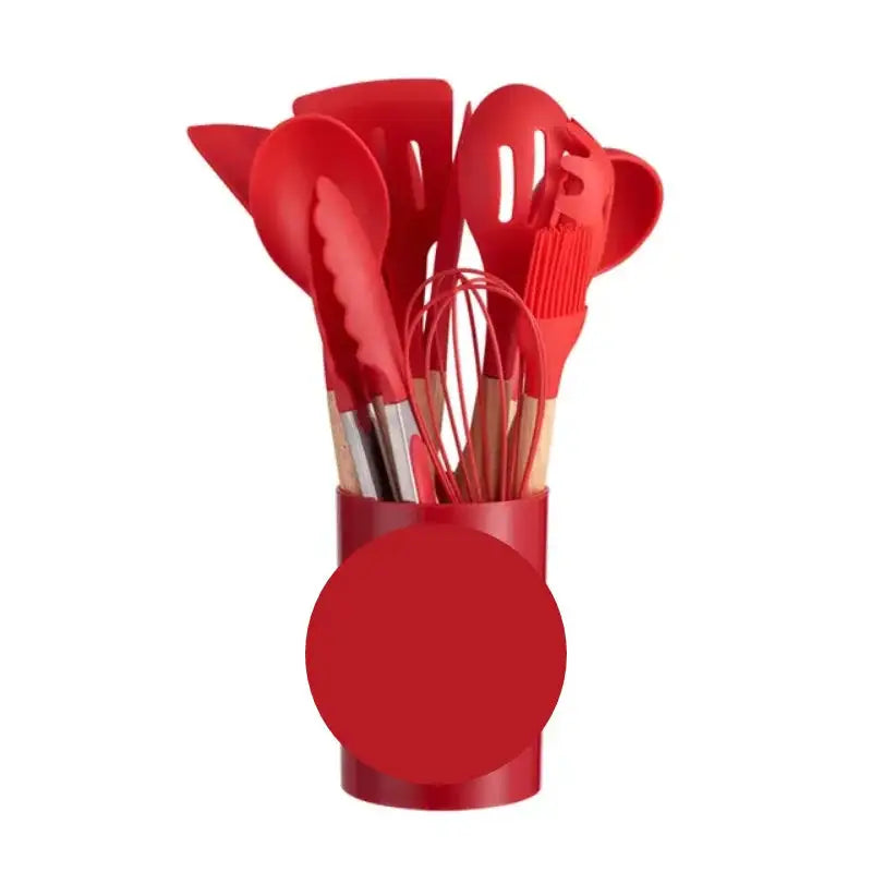 Nordic Silicone Cooking Utensils Set - 12 Essential Pieces for Effortless Cooking