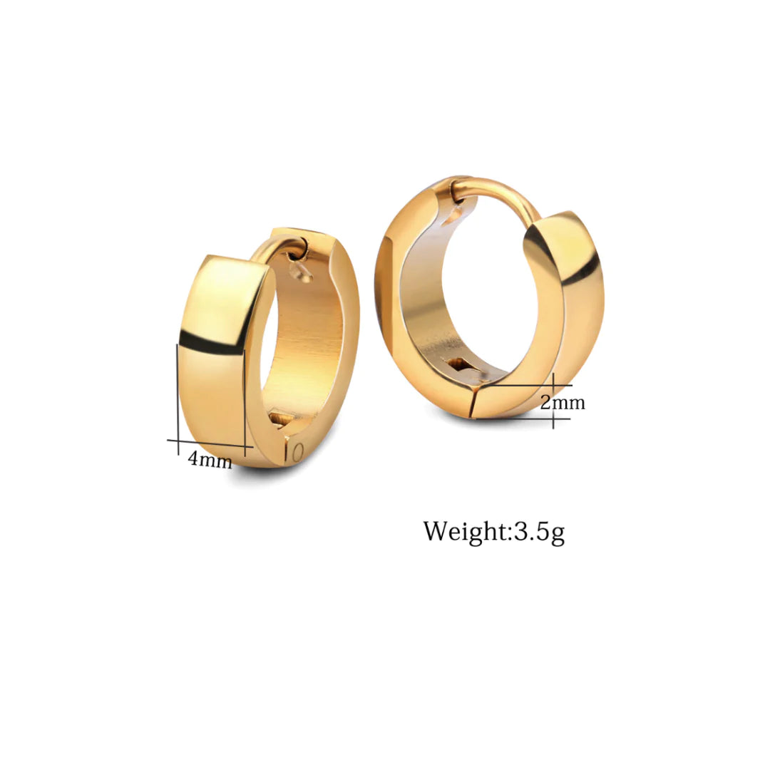 Stylish Titanium Steel Tara Huggies for Effortless Elegance