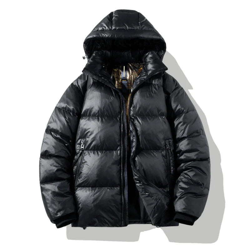 Stay Warm and Fashionable with Our Stylish Glossy Down Jacket