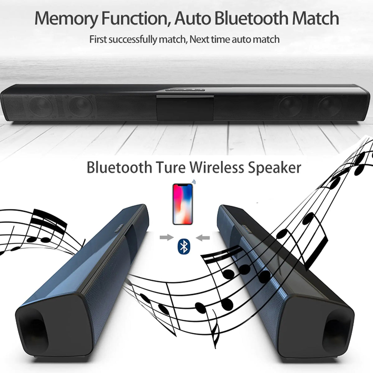 Wireless Home Theater Sound Bar for an Immersive Audio Experience