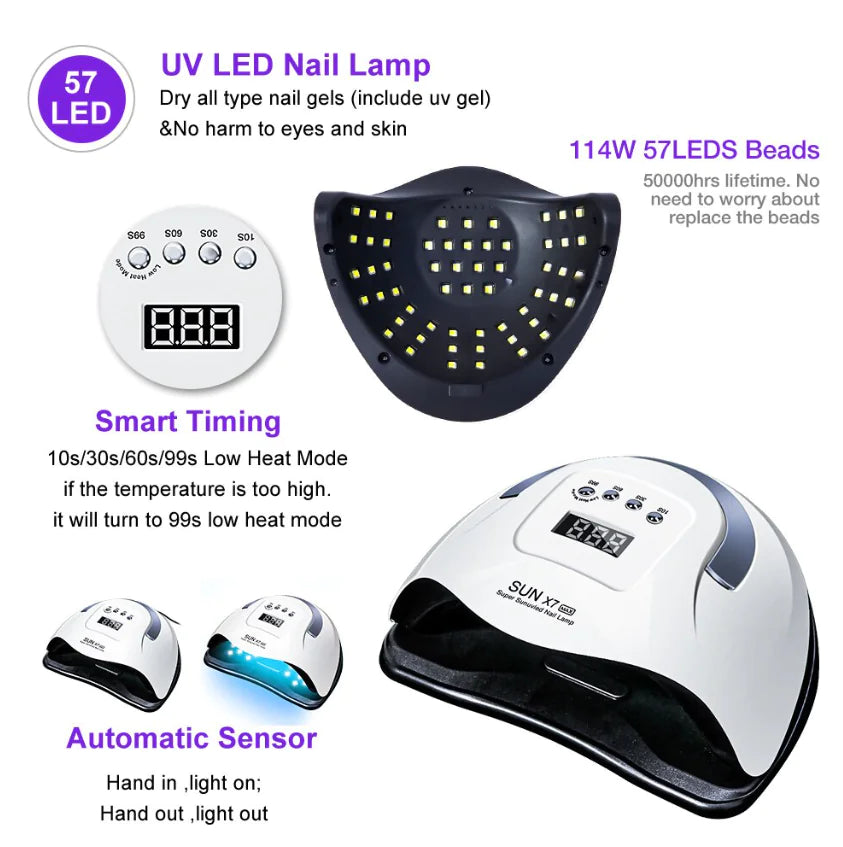 Achieve Salon-Quality Nails with the 220W Nail Dryer LED Lamp