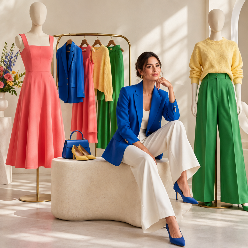 Colorful women's clothing editorial