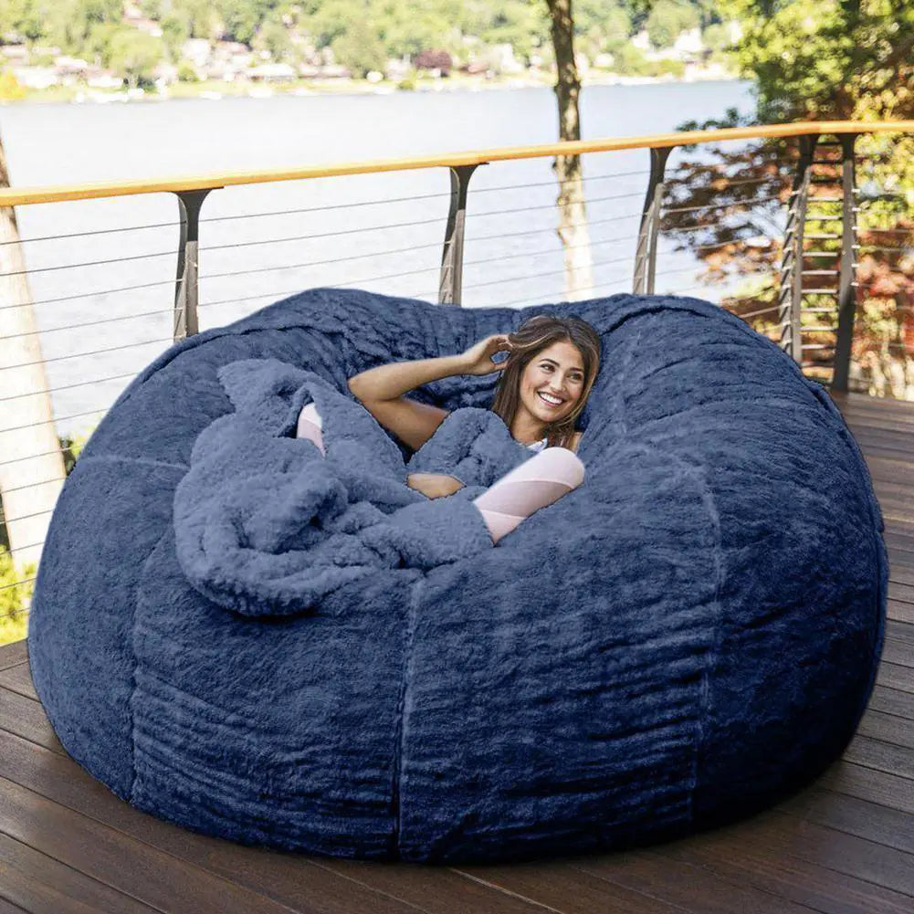 Giant Fluffy Fur Bean Bag - OLM Store