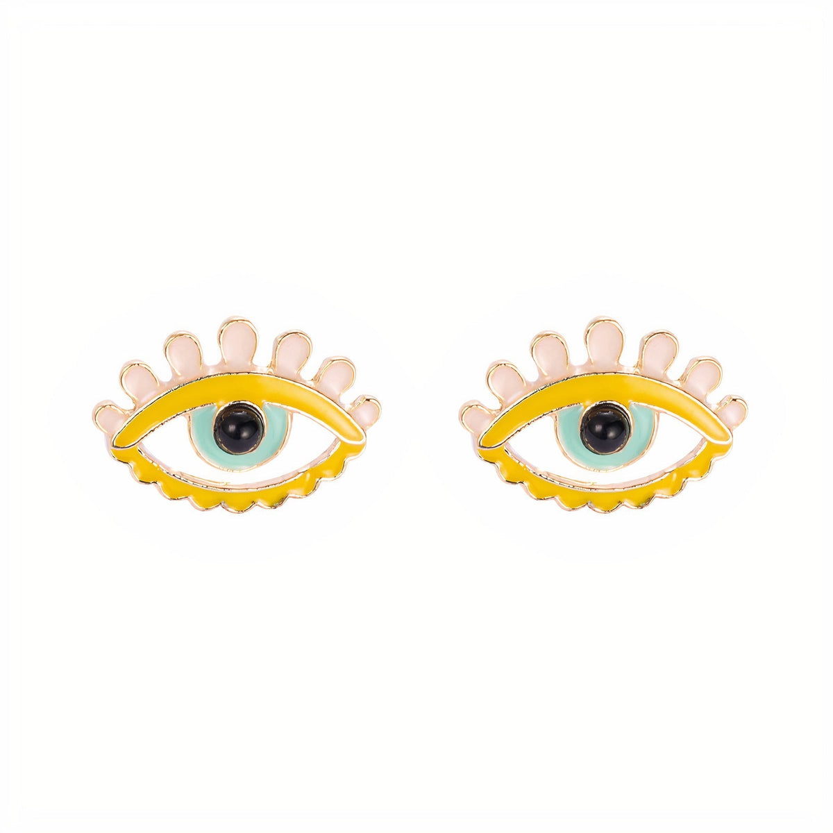 Leah Evil-Eye Stud Earrings in 18K Gold Vermeil
