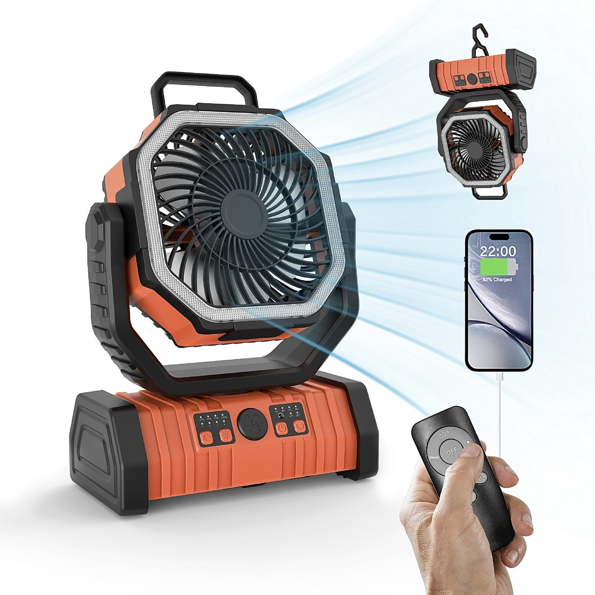 Outdoor Portable Power Bank Fan – Stay Cool & Connected Anywhere