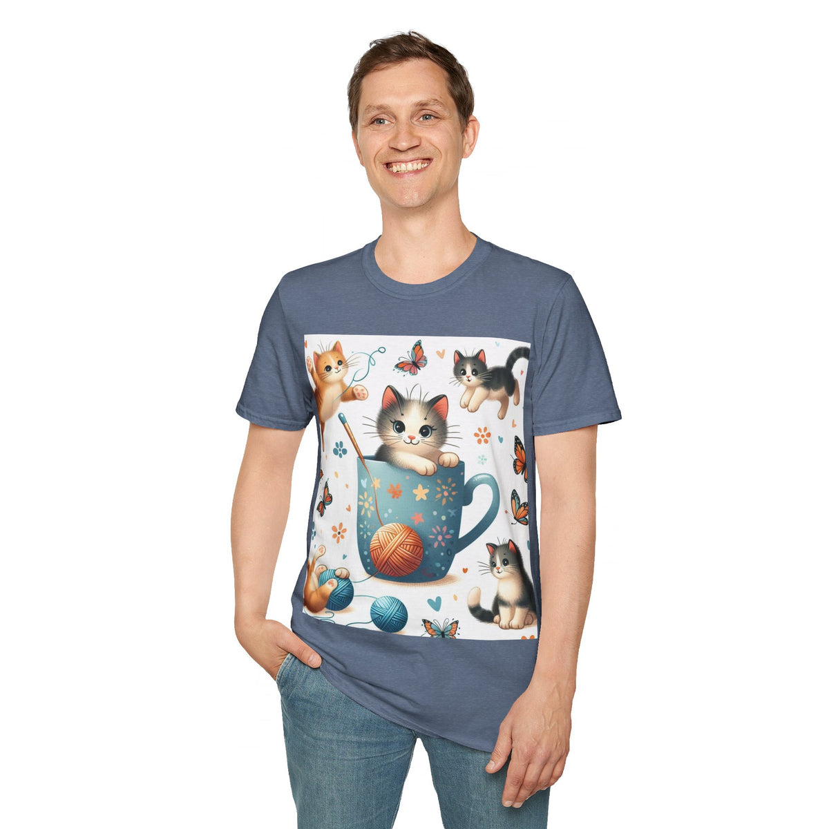 Purr-fect Comfort for Cat Lovers: Unisex Soft-Style T-Shirt - OLM Store
