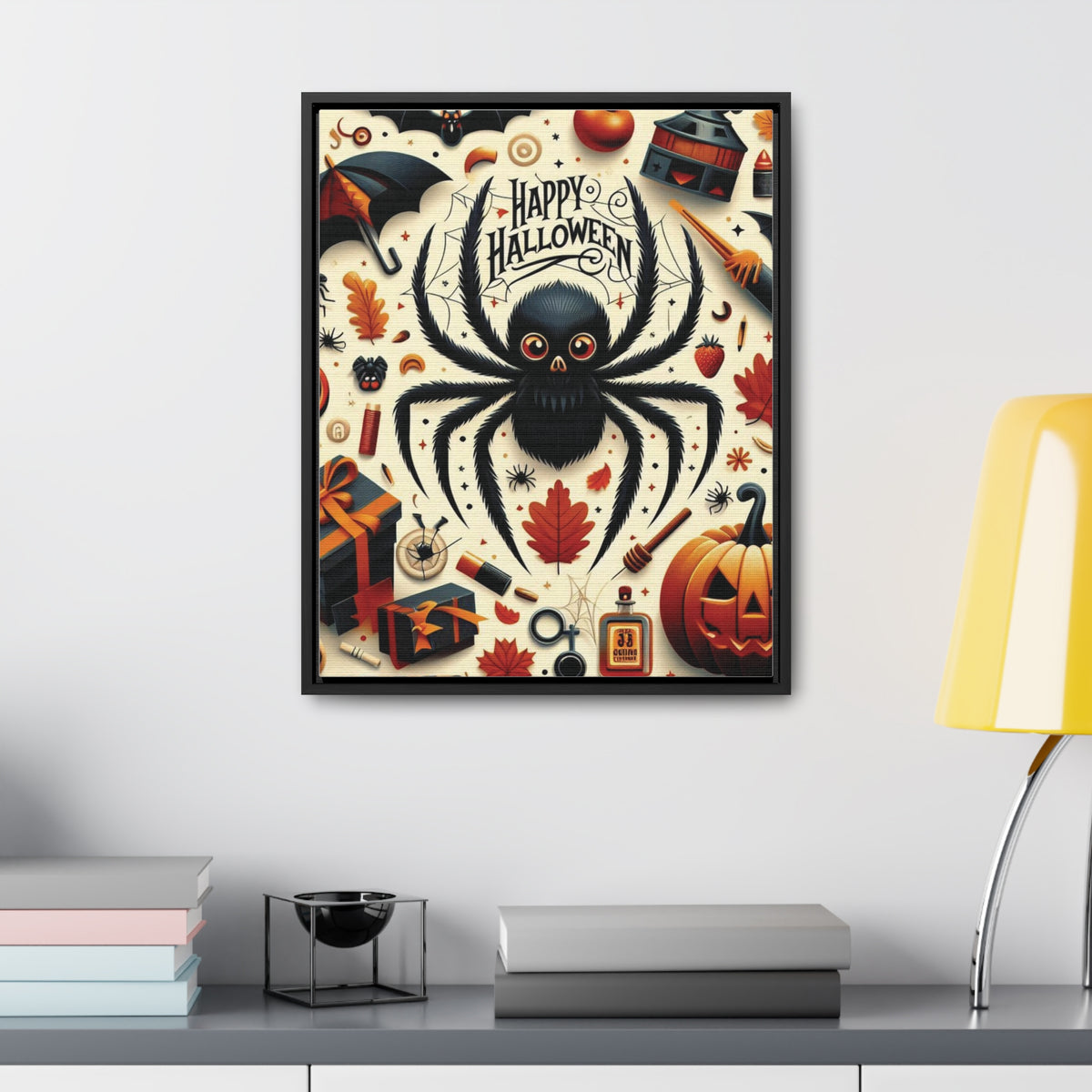 Halloween Canvas Wall Art - Vertical Gallery Wrap for Spooky Decor