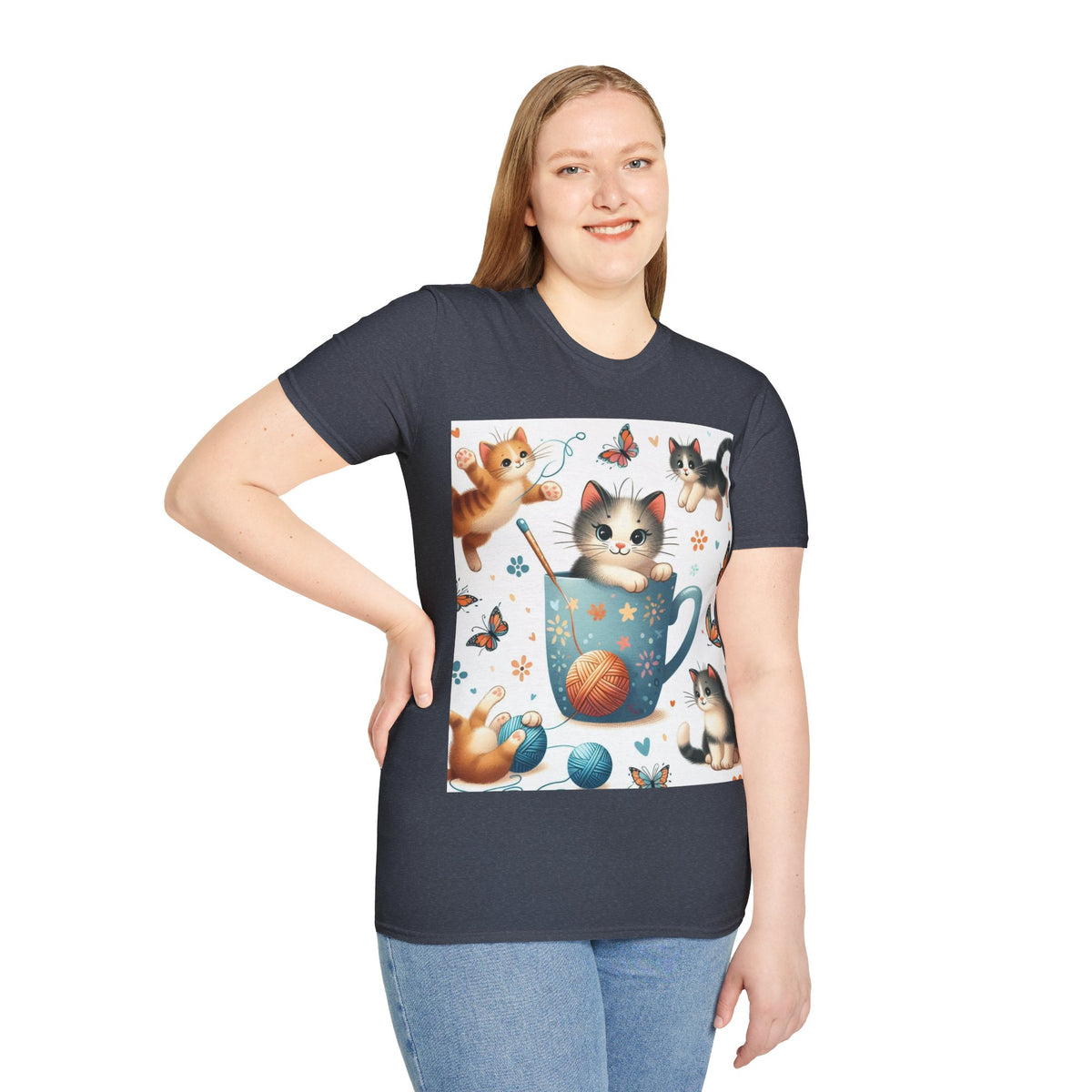 Purr-fect Comfort for Cat Lovers: Unisex Soft-Style T-Shirt - OLM Store
