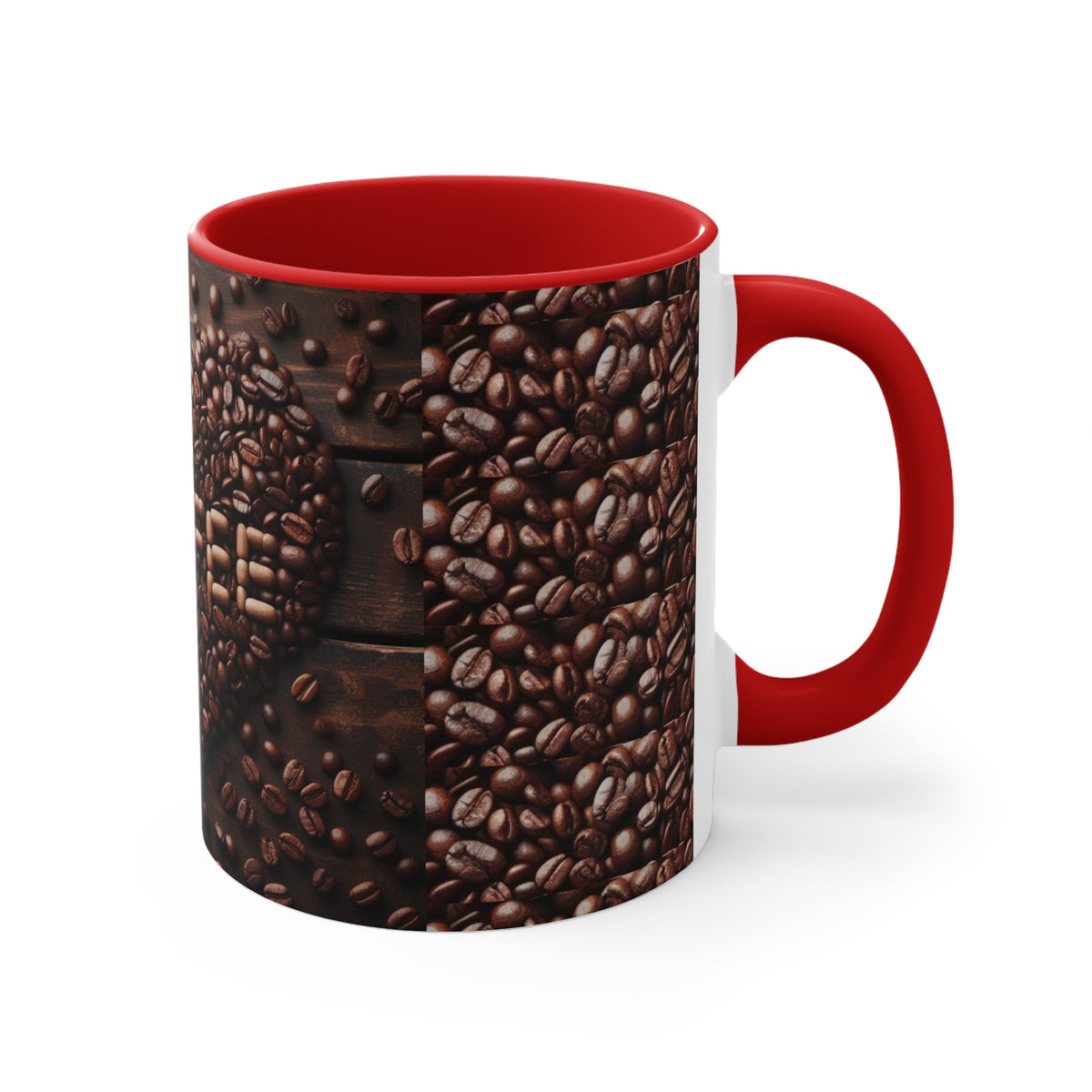 Coffee Bean Heart Accent Mugs - OLM Store