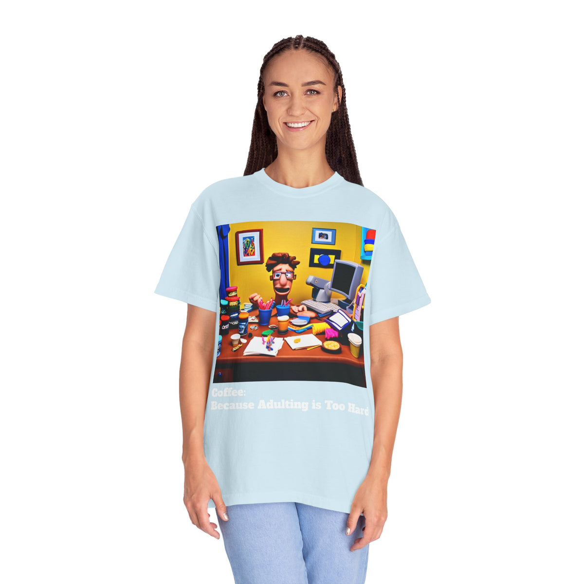 Unisex "Coffee: Because Adulting is Too Hard" Garment-Dyed T-shirt - OLM Store