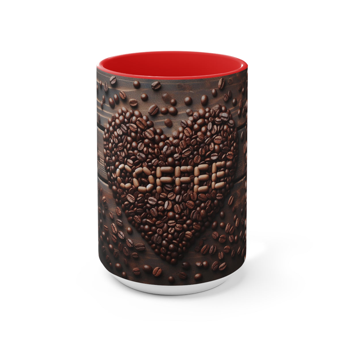 Coffee Bean Heart Accent Mugs - OLM Store