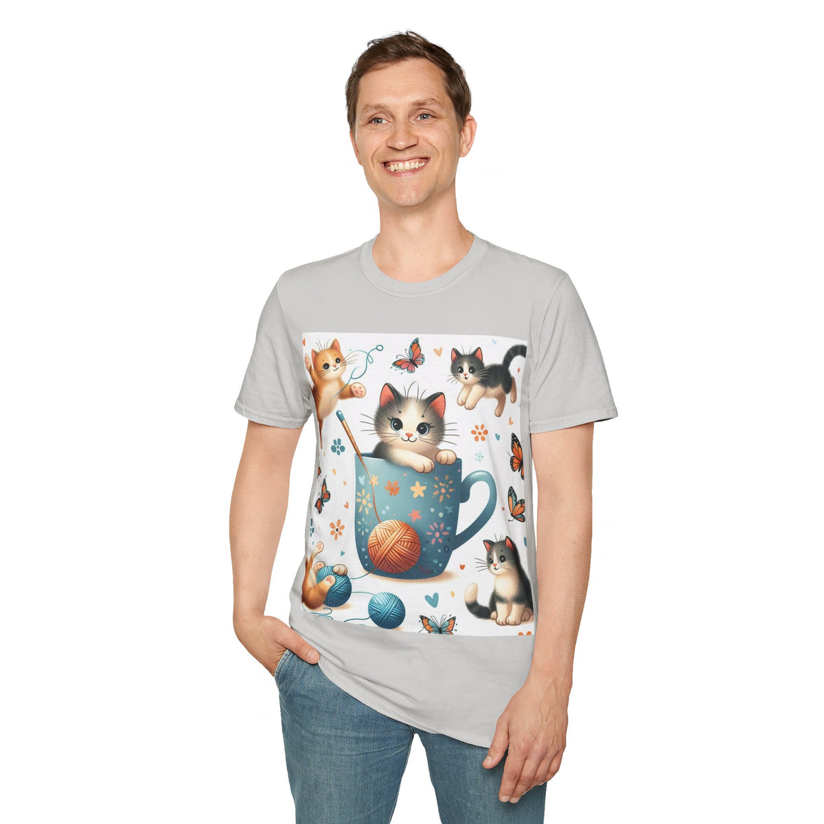 Purr-fect Comfort for Cat Lovers: Unisex Soft-Style T-Shirt - OLM Store