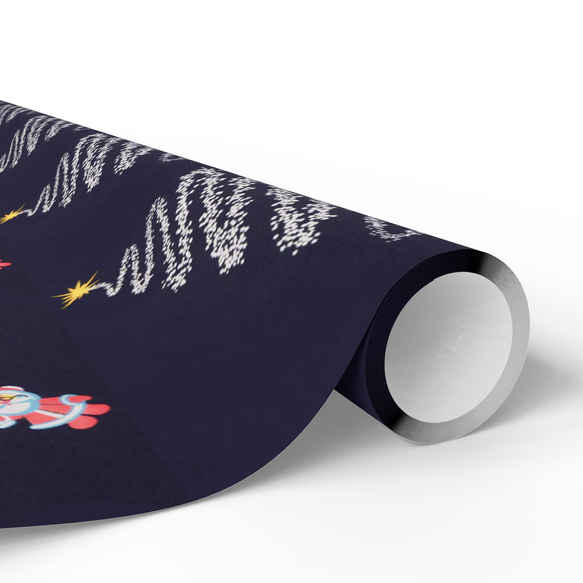 Celebratory Firework Christmas Tree Wrapping Paper for Enchanting Gifts