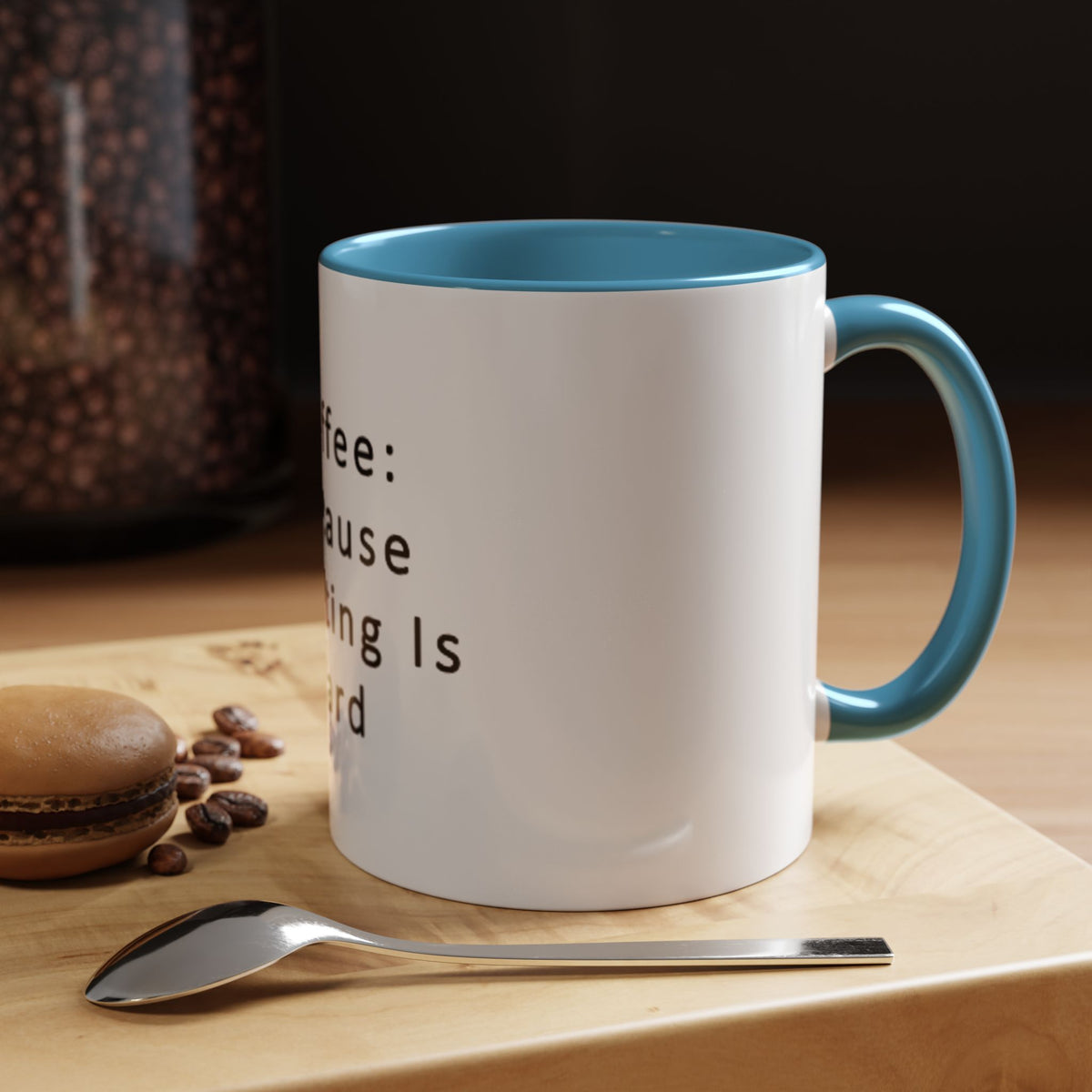 "Coffee: Because Adulting Is Hard" Accent Coffee Mug (11, 15oz) - OLM Store