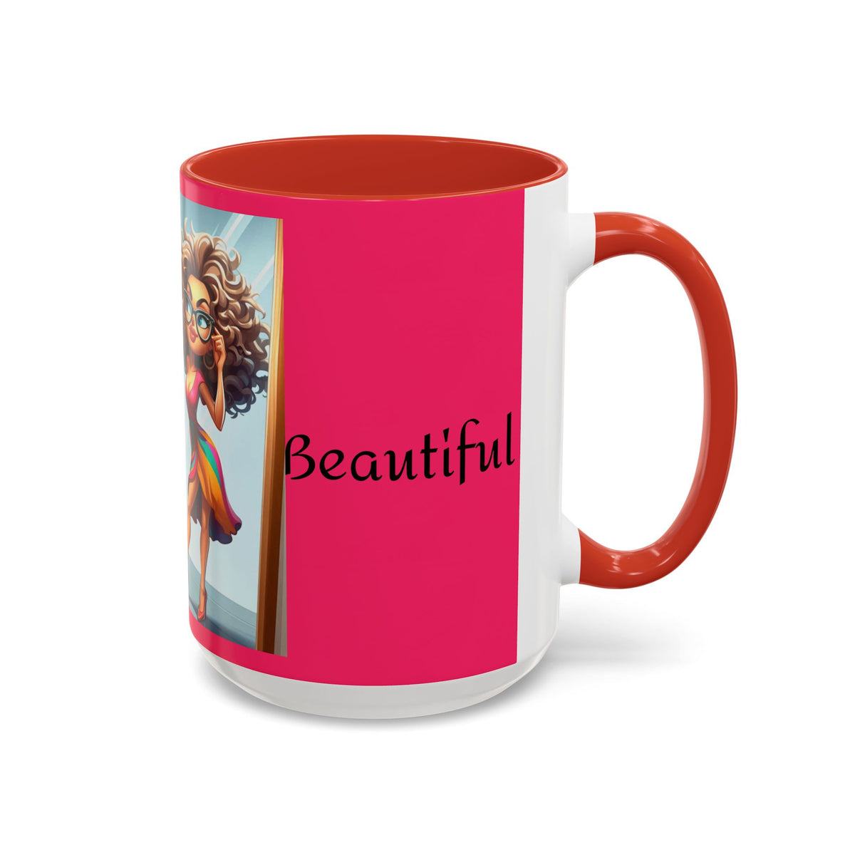 "I Am Beautiful" Accent Coffee Mug (11, 15oz) - OLM Store