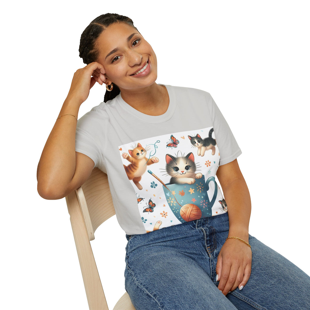 Purr-fect Comfort for Cat Lovers: Unisex Soft-Style T-Shirt - OLM Store
